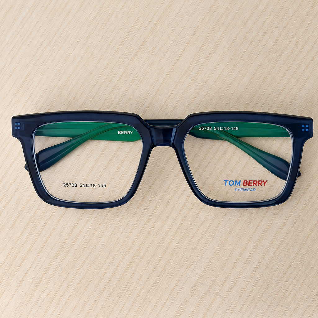 David Jacob Emerald Fade Premium Square Optical Frame - DJ-PR-0012